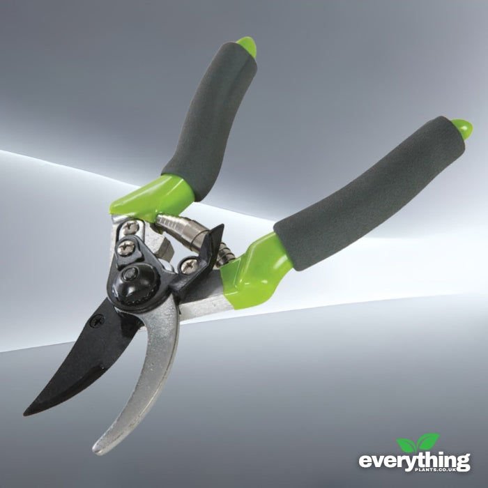 Soft Grip Handle Bypass Secateurs 220mm by Silverline GT101