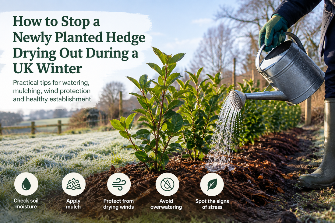 How to Stop a Newly Planted Hedge Drying Out During a UK Winter 